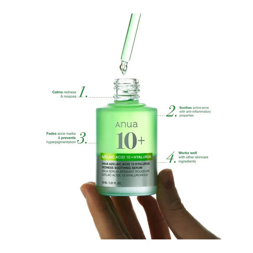 ANUA Azelaic Acid 10 + Hyaluron Redness Soothing Serum