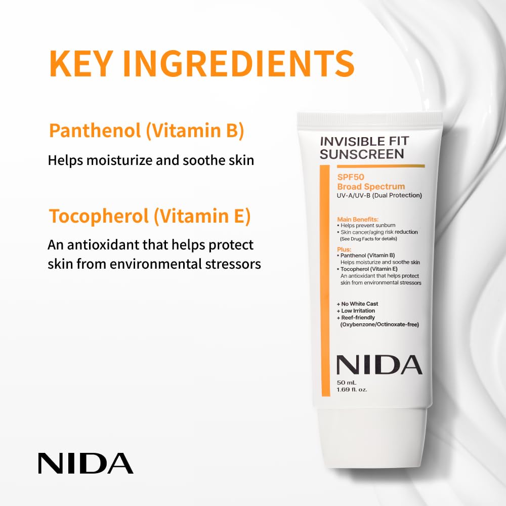 NIDA Invisible Fit Sunscreen SPF50