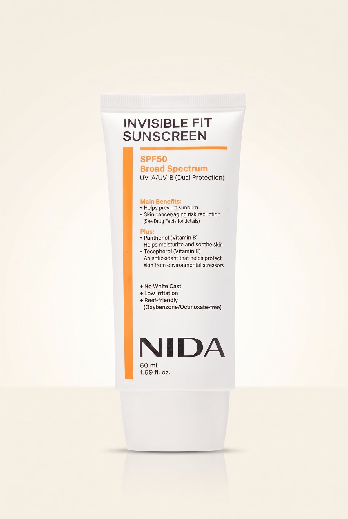 NIDA Invisible Fit Sunscreen SPF50
