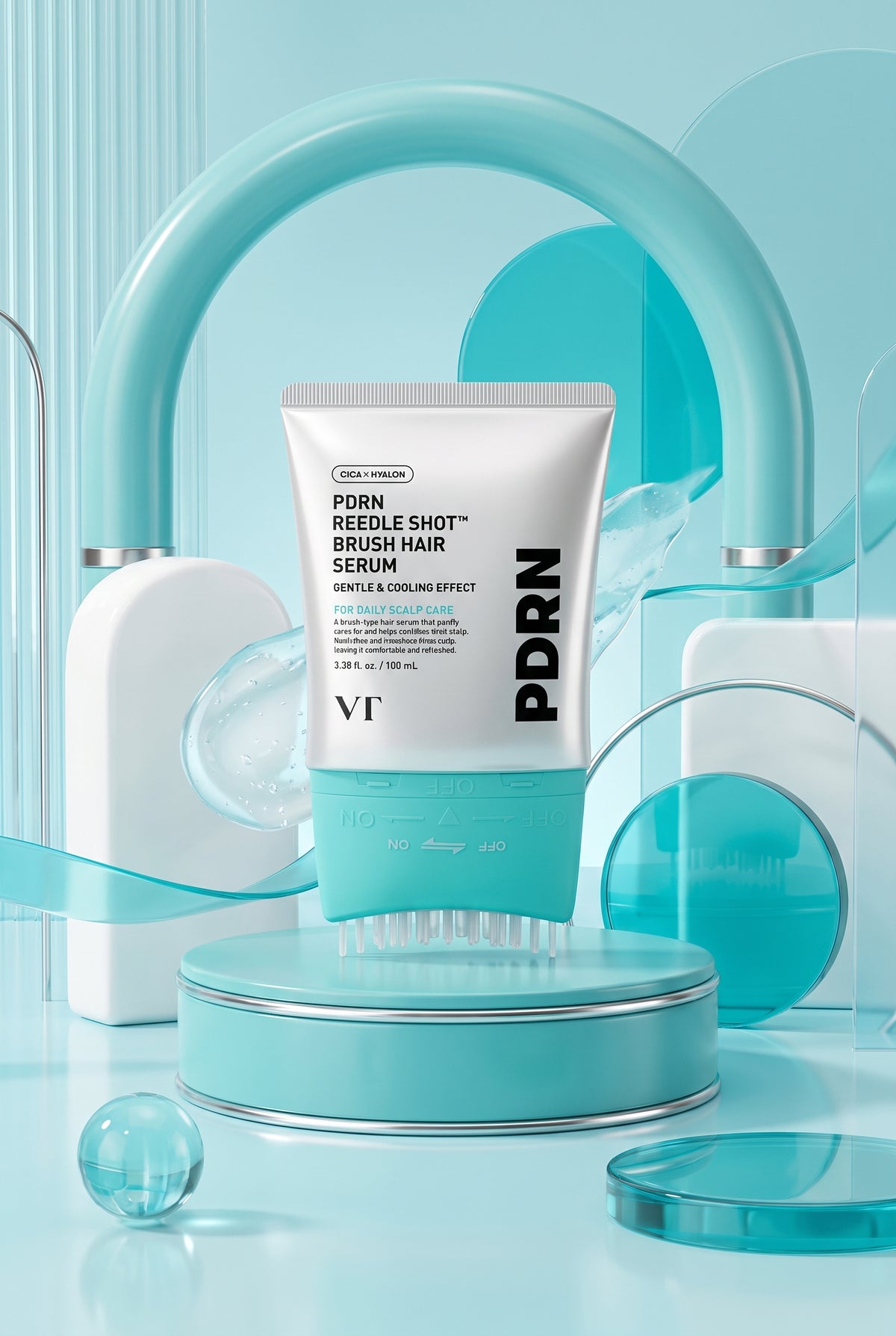 VT PDRN Reedle Shot Brush Hair Serum | Sérum Capilar para Cuero Cabelludo con PDRN y CICA REEDLE