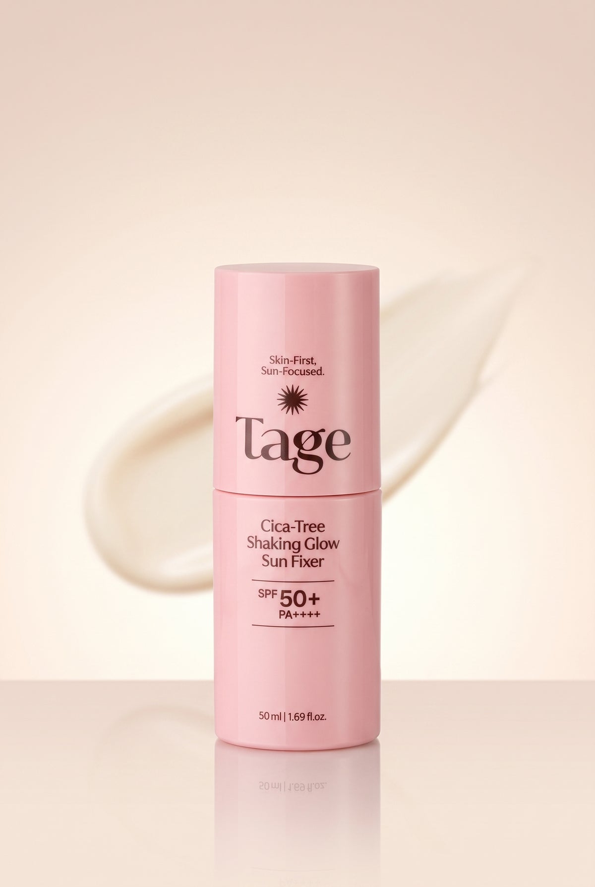 TAGE Cica-Tree Shaking Glow Sun Fixer | Protector Solar y Fijador de Maquillaje SPF50+ PA++++